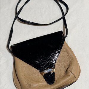 Miss Mak Designs- Elegant Black and Tan leather Women's Bag